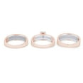 thumbnail image 4 of AFFY 0.40CT White Natural Diamond Wedding Trio Band Ring Set in 10k Rose Gold-13, 4 of 7