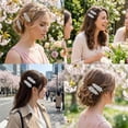 thumbnail image 6 of Miallo 2-Pack Silver Crystal Leaf Hair Clips, Sparkling Rhinestone Bridal Barrettes for Wedding & Evening Prom Accessories, 6 of 6