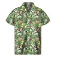 thumbnail image 4 of Camisas hawaianas con estampado de dinosaurios para hombre, camisa de verano con solapa y estampado 3D de animales, blusa holgada de manga corta con botones para la calle, 4 of 4