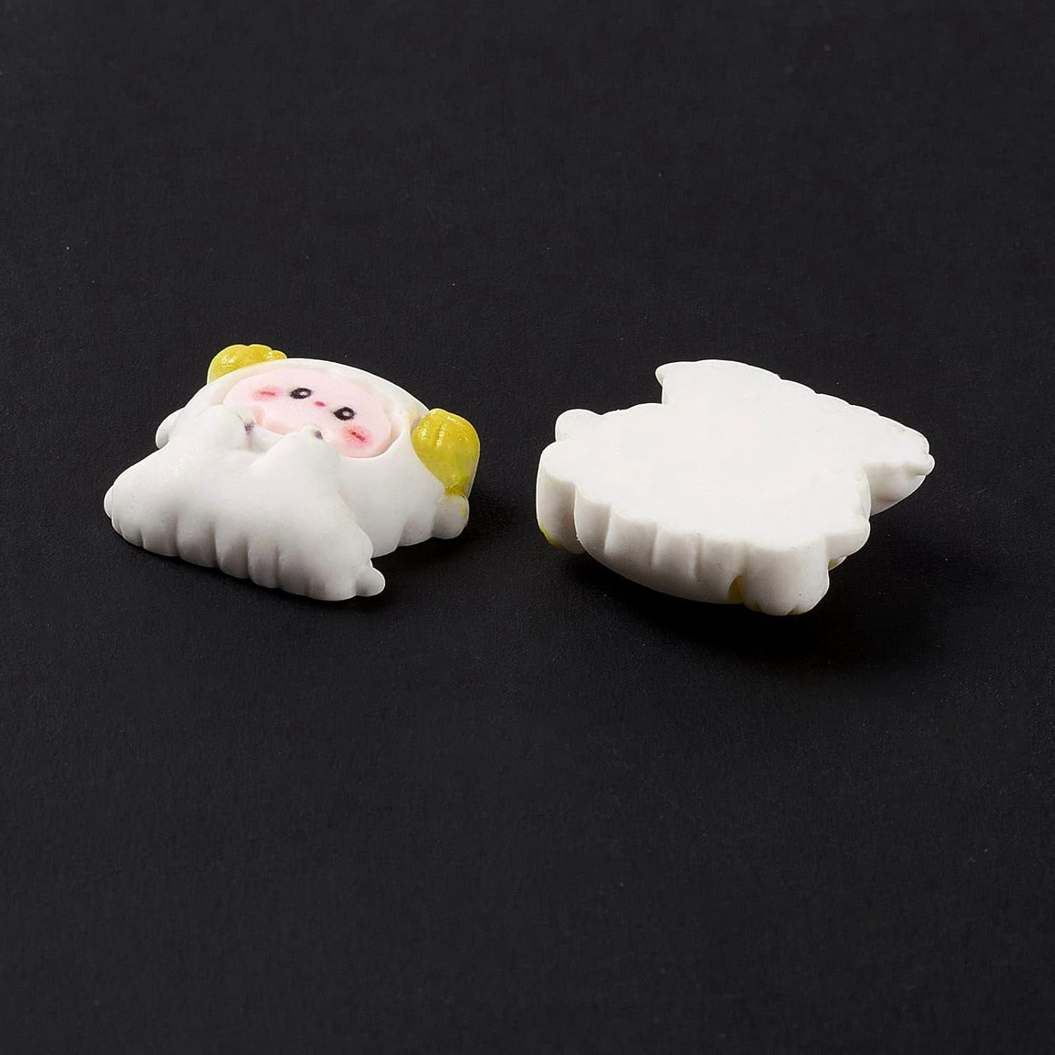 100Pcs Assorted Animal Flatback Slime Resin Charm Opaque Happy Face Heart Charm Epoxy Slime Charm for DIY Jewelry Craft Making Scrapbooking(Sheep)