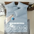 thumbnail image 2 of Swift Home 6-Piece Soft Lightweight Blue Fog Microfiber Sheet Set with Extra Pillowcases, Full, 2 of 5