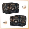 thumbnail image 7 of Toaster Covers 2 Slice, Tribal Style Raccoon Waterproof Bread Machine Cover Fits for Standard 2 Slice Toasters, Home Decor Toaster Protection with Hanging Rope, 7 of 7