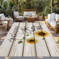 thumbnail image 2 of Sunflowers Outdoor Rug for Patio/Deck/Porch, Non-Slip Large Area Rug 5 x 8 Ft, Modern Bee You Are My Sunshine Wooden Grain Indoor Outdoor Rugs Washable Area Rugs, Reversible Camping Rug Carpet Runner, 2 of 8