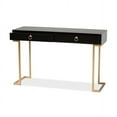 thumbnail image 2 of Baxton Studio Beagan Modern and Contemporary Black Finished Wood and Gold Metal 2-Drawer Console Table, 2 of 7