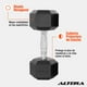 thumbnail image 2 of Mancuerna Hexagonal Altera  Acero Forro de Neopreno 15 Lbs, 2 of 6
