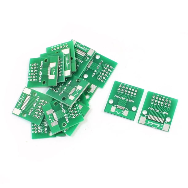 15Pcs FPC/FFC DIP12 a 0.5mm/1.0mm Placas Adaptadoras de PCB para Dispositivos Montados en Superficie IC