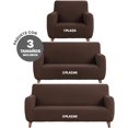 thumbnail image 2 of Juego de 3 Fundas Cubre Sala - Tejido Jacquard Elástico Fácil Lavado. Ideal para Proteger Tus Muebles - Protector de sillón - Sofa Cover (Marfil (Afelpado)), 2 of 7