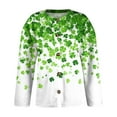 thumbnail image 4 of St. Patrick's Day Cardigan Sweaters for Women Spring 2026 Trendy Lightweight Shamrock Pattern Sweaters Loose Button Up Knit Tops, 4 of 5