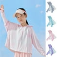 thumbnail image 4 of ZACPNCV Girls Lightweight Jacket Long Sleeve Zip Up Athletic Hoodie Top UPF50+ Fishing Hiking Sun Protection Outwear Blue 11-12 Years, 4 of 4