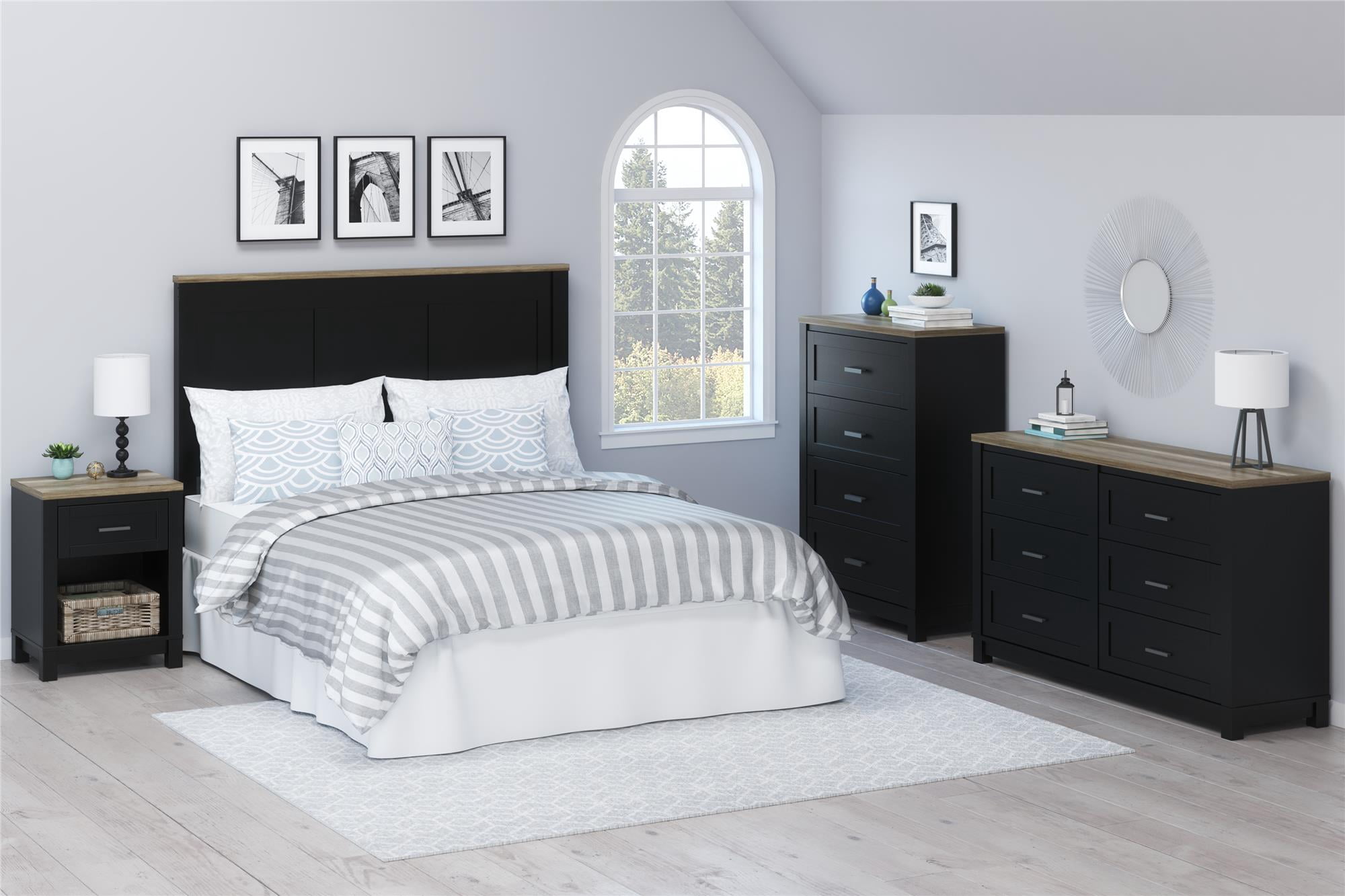 Ameriwood Home Carver 4 Drawer Dresser, Multiple Colors