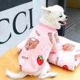 thumbnail image 3 of Chaleco de franela suave para mascotas, ropa cálida de invierno para perros pequeños, con estampado de dibujos animados, para cachorros y gatos, abrigo para bulldog francés y yorkshire terrier., 3 of 6