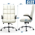thumbnail image 2 of BUPPLEE Executive Office Chair Velvet Ergonomic Style, Swivel Flip-Up Arms, 2 of 9