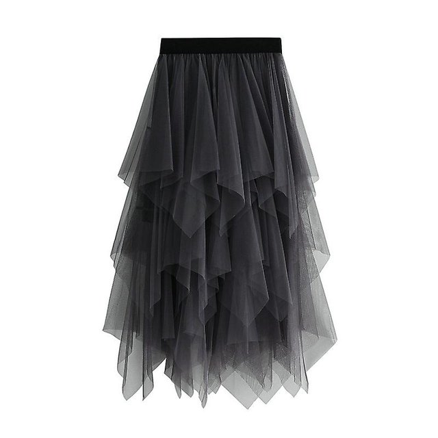 Femmes Tulle Jupe Taille Élastique Maille Long Paragraphe Jupe Robe Ballet Prom Parti Tulle Tutu A-line Jupe Midi