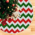 thumbnail image 5 of FMSHPON Red Green White Texture Xmas Christmas Tree Skirt Stand Mat for Holiday Party Decoration Indoor Outdoor 36 inches, 5 of 6