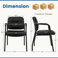 thumbnail image 3 of Costway Chaise de Salle d'Attente Sans Roues Ensemble de 6 avec Accoudoirs Intégrés pour Réception, 3 of 7