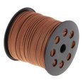 thumbnail image 1 of Cordón de gamuza sintética de plano de 100 yardas Marrón claro Hugo Cordón plano de terciopelo de Corea, 1 of 7