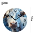 thumbnail image 2 of 10 Inch Wall Clock Battery Operated Silent Clock Decorative for Office, Kitchen, Outdoor, Living RoomWhite Cow Beautiful Art, 2 of 4