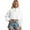 White, variant on Workout Clothes for Women Women's Solid Sweatshirt Women's Zip Up Sweatshirt Half High Neck Long Sleeve Cropped Pullover Soft Warm Casual Winter Fall Spring Tops Outerwear