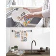 thumbnail image 5 of Happy Easter Kitchen Dish Towels for Drying Dishes Set of 3, Spring Watercolor Bunny Eggs Flowers Beige Waffle Weave Microfiber Hand Tea Bathroom Towels Quick Dry & Absorbent Towel 15.7x23.6, 5 of 7