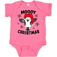 thumbnail image 3 of Inktastic Moooy Christmas with Cute Holstein Cow and Snowflakes Boys or Girls Baby Bodysuit, 3 of 5