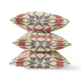 thumbnail image 3 of 16"x16" Muted Magenta Yellow Zippered Suede Geometric Throw Pillow, 3 of 5