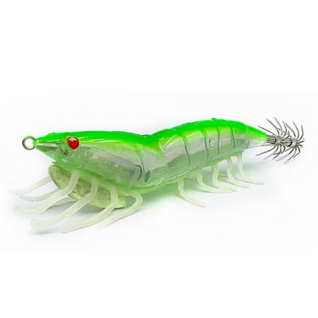 3.0# Squid Bait Squid Hook Wood Shrimp Squid Hook Soft Leg Shrimp Lure Bait 6
