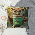 thumbnail image 2 of Orinice Owl Graphic Decorative Cotton Linen Throw Pillow Cover for Home Couch Living Room Bed Sofa - 1PC 22x22in, 2 of 5