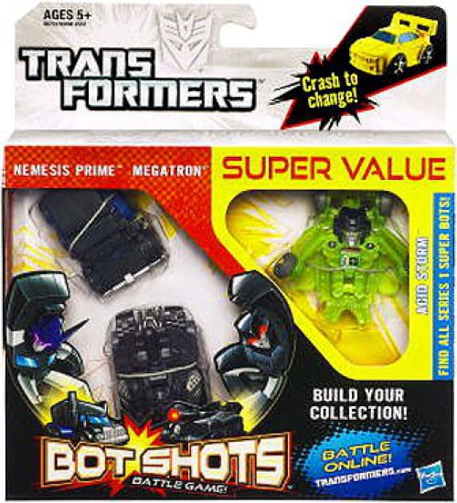 Transformers Bot Shots Triple Pack Nemesis Prime Megatron & Acid Storm Figures 