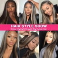 thumbnail image 7 of 1B/27 Straight 13x4 Lace Frontal Wig Human Hair Pre Plucked Ombre Blonde Colored Lace Front Wigs, 7 of 7