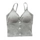thumbnail image 2 of Camiseta sin mangas para mujer, camiseta sin mangas con tirantes finos, cuello en V, sin espalda, cómoda, transpirable, inalámbrica, para deportes diarios de primavera y verano, gris, 2 of 5