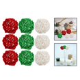 thumbnail image 2 of 9 bolas decorativas de ratán para colgar, adorno para el centro de mesa o cuenco. Rojo Verde Blanco, 2 of 9
