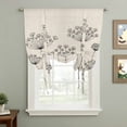 thumbnail image 2 of Farmhouse Dandelion Balloon Curtains for Bedroom/Front Door/Bathroom, Spring Modern Minimalist Country Flower Tie Up Curtains 63 Inch Length Kitchen Curtains Shades for Windows 46"x63", 2 of 8