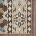 thumbnail image 6 of Laddha Home Designs 7.75' x 9.75' Brown and Green Rustic Floral Rectangular Outdoor Area Throw Rug, 6 of 9