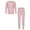 Pink, variant on Haitryli Kids Striped Thermal Underwear Set Girls Boys Warm Long Johns Base Layer Tops with Leggings Pants Set Red 3-4