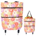 thumbnail image 6 of SeekLGT Foldable Shopping Cart with Wheels Reusable Grocery Bag on Wheels Portable Rolling Trolley Bag Heavy Duty Collapsible Shopping Cart for Supermarket Travel Errands, 1 pc, 6 of 6