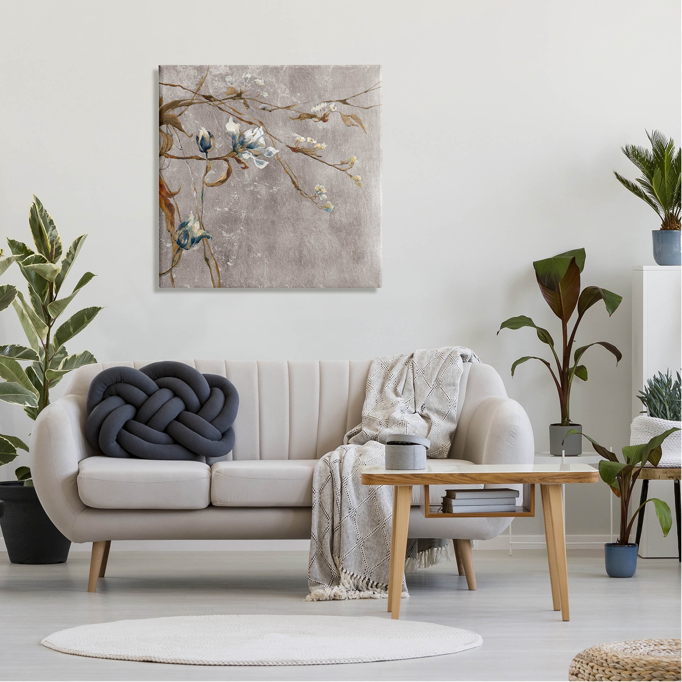 Stupell Industries Traditional Tree Flower Buds Graphic Art Gallery Wrapped Canvas Print Wall Art, Design by Liz Jardine