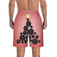 thumbnail image 3 of KLL Happy New Year3 Men's Casual Summer Beach Shorts Hawaiian Shorts with Pockets-X-Large, 3 of 5
