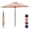 Beige, variant on Gianna 7.5ft Patio Umbrella with Tilt and Crank Button & 8 Sturdy Ribs Waterproof, Patio Table Umbrella Perfect for Poolside, Terrace, Beach and Outdoor Restaurant, Navy Blue