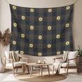 thumbnail image 2 of Sunflower, Tapestry for Bedroom Wall Hanging Tapestry, Gradual Geometric Abstract Modern Black Ceiling Backdrop Tapestries Poster Blanket Wall Decor for Teens Room Living Room Dorm 51" x 59", 2 of 8