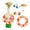 White, variant on Pet Clothes Holiday Porch Goose Decoration Set with Sunglasses and Straw Hat for Festive Outdoor Display