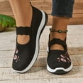 thumbnail image 2 of Orthopedic Walking Shoes for Women Comfortable Flower Embroidered Arch Support Slip on Sports Loafers, 2 of 5