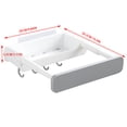 thumbnail image 4 of Baño Soporte para lavabo retráctil Cocina Estante de almacenamiento montado en la pared Toallero multifuncional con gancho Inevent HA000635-01B, 4 of 6