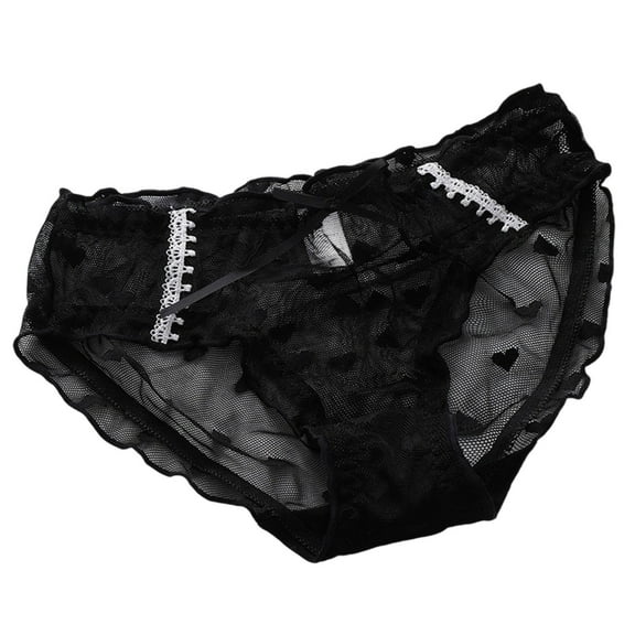 Cotton Underwear for Women Lace Cheeky Bikini Panties Stretch Ladies Soft Hipster Briefs Women's Hipster Underwear Low-rise Panty Lace Hipster Panty Full Coverage Hollow Lace Briefs