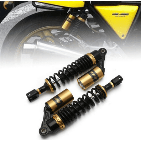 GZYF 2PCS 340mm Air Rear Shock Absorbers Universal For Honda Suzuki Yamaha Kawasaki ATV Go Kart Quad Dirt Sport Bikes Black &