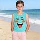 thumbnail image 3 of Camisola de Niños Pequeños con Impresión de Gradiente Lindo, Tela Suave sin Mangas para el Uso Casual Y Ocasiones Especiales, 3 of 6