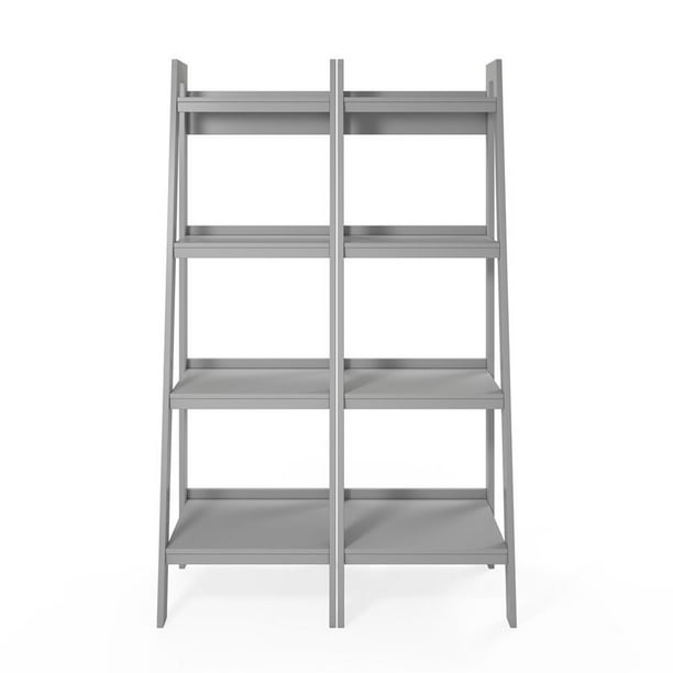 Shelf Ladder Bookcase Bundle, Black 4 Shelf Ladder Bookcase
