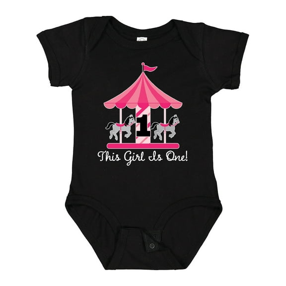 Inktastic 1st Birthday Party Carousel Horse Girls Baby Bodysuit