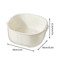 thumbnail image 3 of Danhjin Washed Vegetable Blue Kitchen Supplies Washing Basket Double Layer Basket Serving Tray, 3 of 3