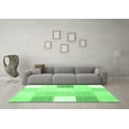 thumbnail image 3 of Ahgly Company Indoor Rectangle Checkered Emerald Green Modern Area Rugs, 2' x 3', 3 of 4