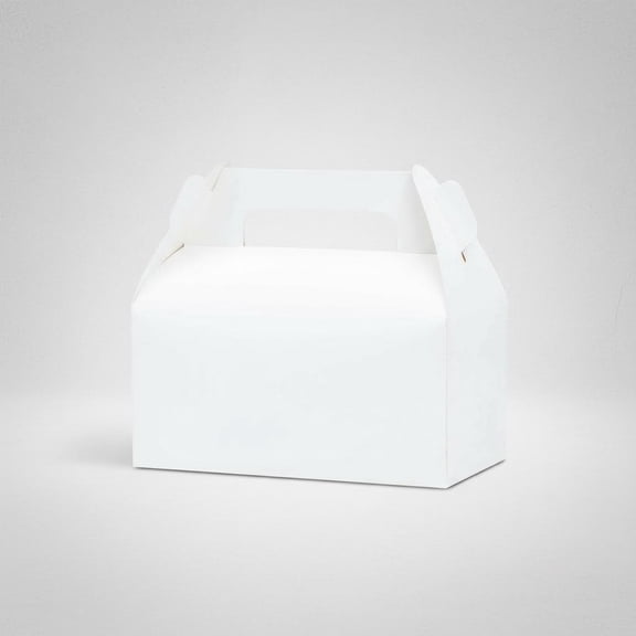 Party Favor Boxes Treat Boxes, White Gable Gift Boxes for Party Favors Goodies Cookies Treats Candies Meals Lunch